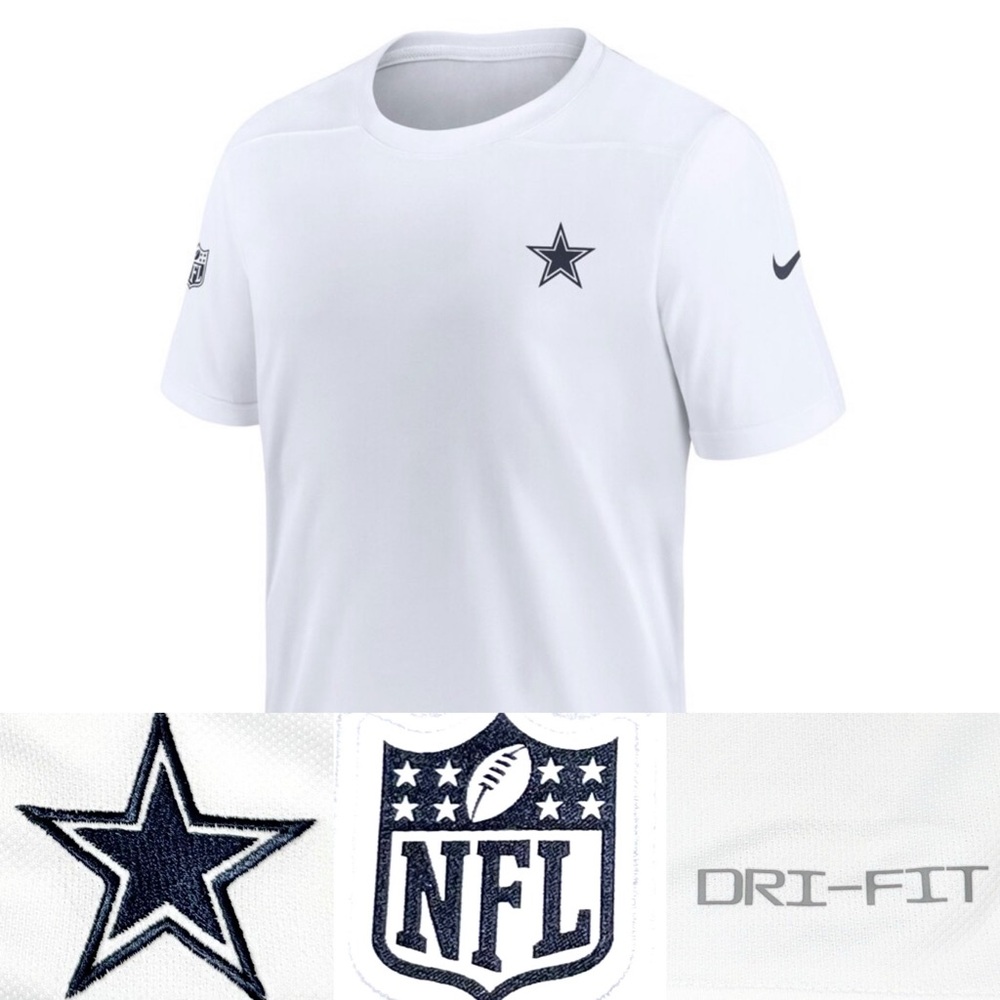 Nike Elite Dallas Cowboys Team Issue Coaches Performance Tee with Blackout Logos